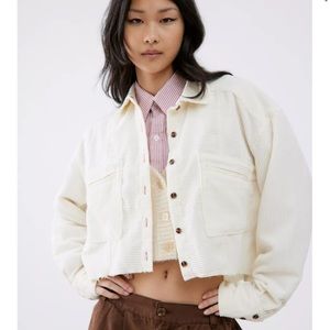 Urban Outfitters BDG Rodney Corduroy Cropped Button-Down Shirt. Size M.